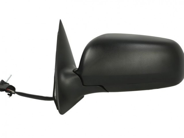 Skoda Fabia I. 1999-2007 utángyártott új bal oldali visszapillantó tükör, manuális bovdenes állítású, fekete