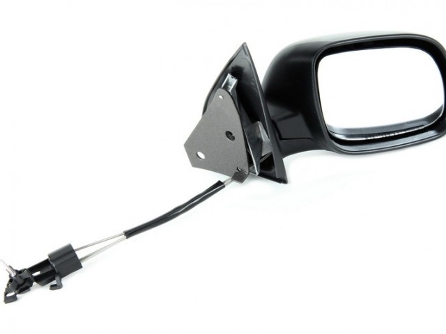 Skoda Fabia I. 1999-2007 utángyártott új jobb oldali visszapillantó tükör, manuális bovdenes állítású, fekete (kis házas)
