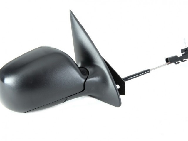 Skoda Fabia I. 1999-2007 utángyártott új jobb oldali visszapillantó tükör, manuális bovdenes állítású, fekete (kis házas)
