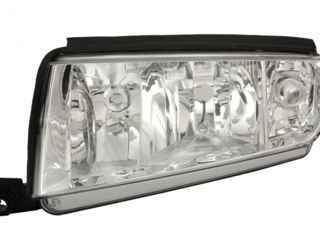 Skoda Fabia I. utángyártott új bal első fényszóró H7/H3  (króm házas) TYC