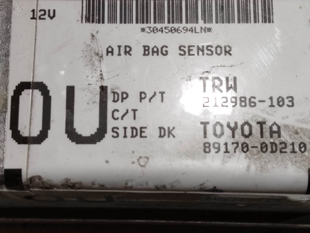 Toyota Yaris II. 2006-2011 2006-2011 Légzsák indító elektronika használt  TRW