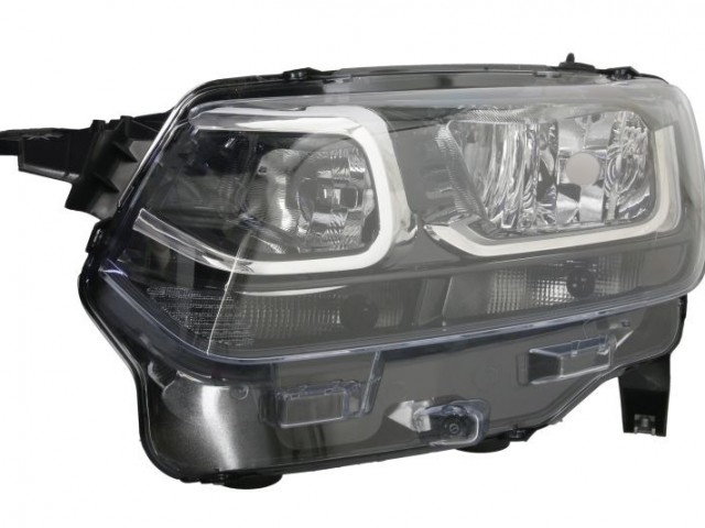 Citroen Berlingo 2018-2024, Fiat Doblo V. 2022-  utángyártott új bal első fényszóró H7/H1 króm házas Tgk. (motorral) TYC