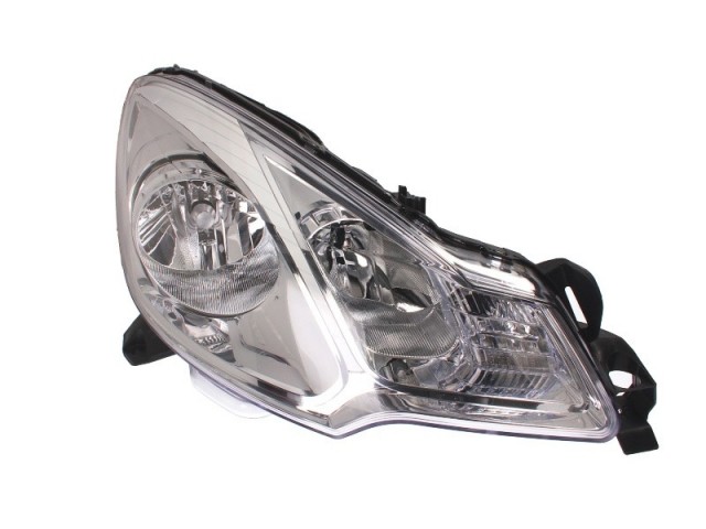 Citroen C3 2010-2013, DS3 utángyártott új jobb első fényszóró H1/H7 fehér házas (motorral) TYC