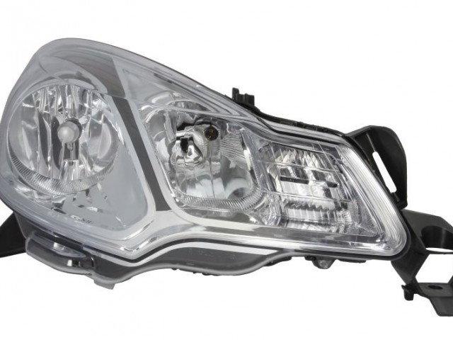 Citroen C3 2013-2016, DS3 utángyártott új jobb első fényszóró H1/H7 fekete h. (motorral) TYC