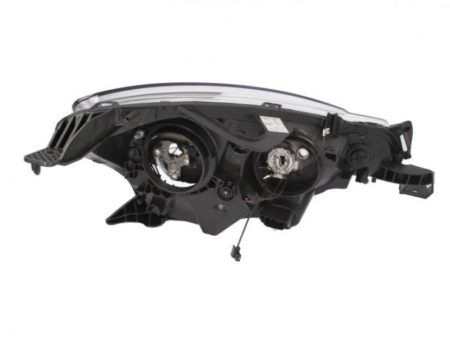 Citroen C3 2013-2016, DS3 utángyártott új bal első fényszóró H1/H7 fekete h. (motorral)  TYC