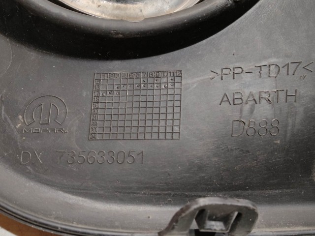 Fiat 500 Abarth 2008-2012 Ködlámpa keret,tartó használt  Jobb