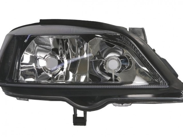 Opel Astra G 1998-2004 utángyártott új jobb első fényszóró H7/HB3 fekete házas (motoros) TYC