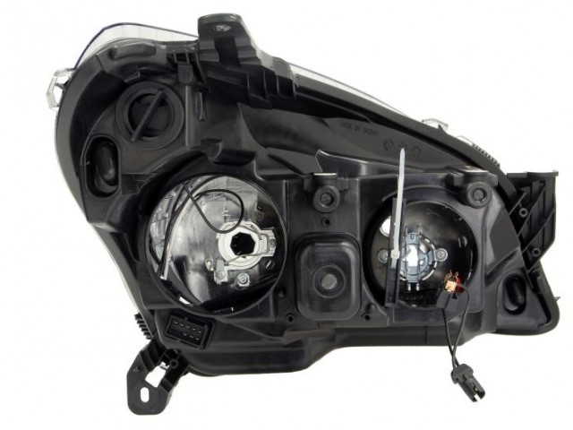 Opel Astra H 2004-2014 utángyártott új bal első fényszóró H7/H1fekete házas (motorral) TYC