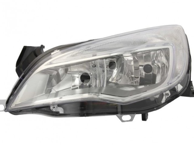 Opel Astra J 2009-2012 utángyártott új bal első fényszóró 2H7 króm házas (motorral) TYC
