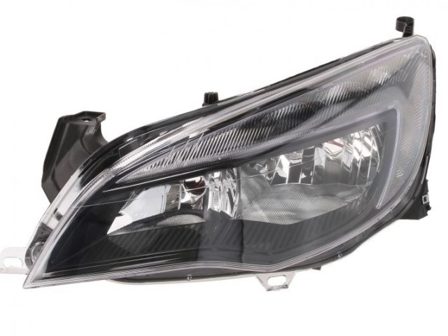 Opel Astra J 2012-2020 utángyártott új bal első fényszóró 2H7 fekete h.+LED (motorral) TYC