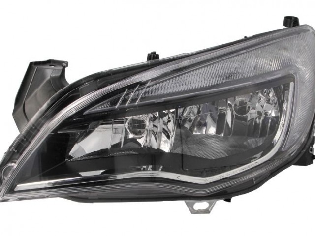 Opel Astra J 2012-2020 utángyártott új bal első fényszóró 2H7 fek.h.króm ker. (motorral) DEPO