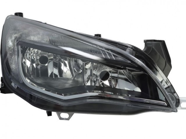 Opel Astra J 2012-2020 utángyártott új jobb első fényszóró 2H7 fek.h.króm ker. (motorral) DEPO