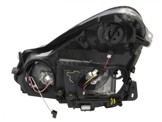 Opel Corsa D 2006-2011 utángyártott új jobb első fényszóró H7/H1 króm házas (motoros) TYC