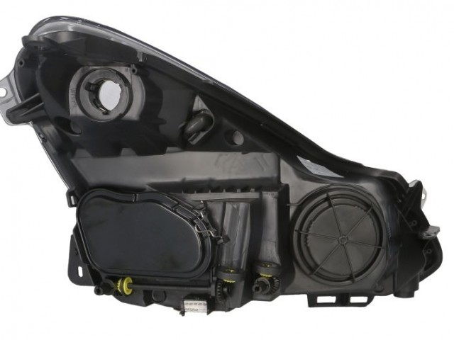 Opel Corsa D 2006-2011 utángyártott új bal első fényszóró H7/H1 fekete házas (motoros) TYC