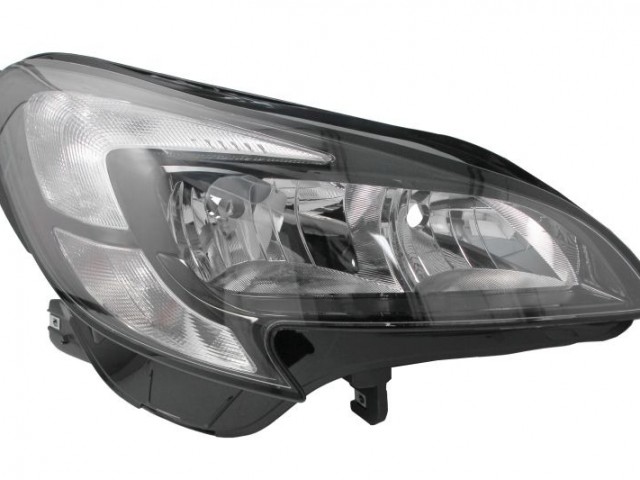 Opel Corsa E 2014-2019 utángyártott új jobb első fényszóró 2H7 +napp.f.fek.ház,motorral TYC