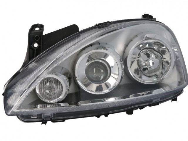 Opel Corsa C, Combo C utángyártott új bal első fényszóró 2H7 DE  ZKW-tip. (motoros) TYC