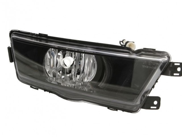 Skoda Rapid utángyártott új jobb első ködlámpa H8 fekete, +stat.kanyarkövető TYC
