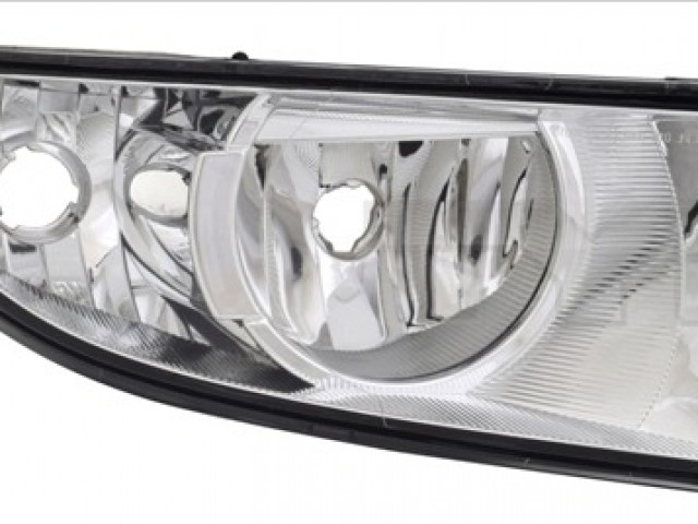 Skoda Fabia II.  2010-2014 utángyártott új jobb első ködlámpa H8 króm házas + nappali fény TYC