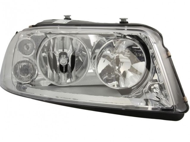 Seat Alhambra, Volkswagen Sharan 1996-2010 utángyártott új jobb első fényszóró H1/H7 króm házas (motorral) TYC
