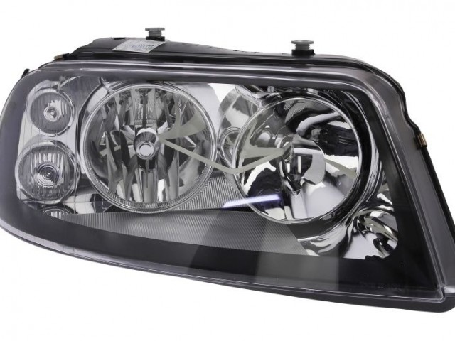 Seat Alhambra, Volkswagen Sharan 1996-2010 utángyártott új jobb első fényszóró H1/H7  fekete házas (motorral) TYC