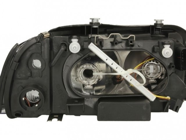 Seat Alhambra, Volkswagen Sharan 1996-2010 utángyártott új bal első fényszóró H1/H7 fekete házas (motorral) TYC