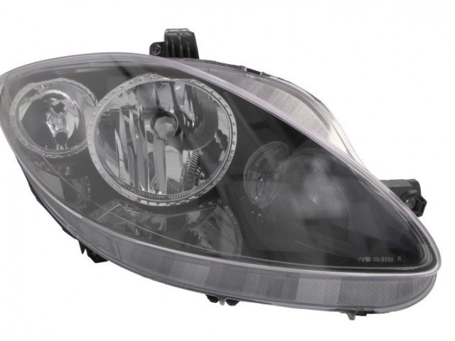 Seat Altea 5P, Leon, Toledo utángyártott új jobb első fényszóró H7/H1fekete házas (motoros) TYC