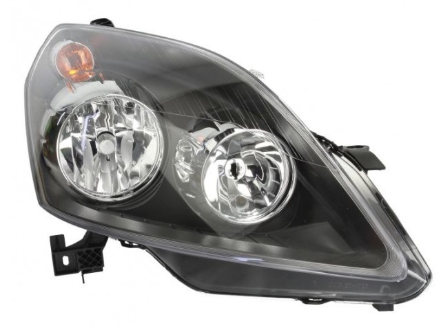 Opel Zafira B 2005-2014 utángyártott új jobb első fényszóró H1/H7 fekete házas (motorral) TYC