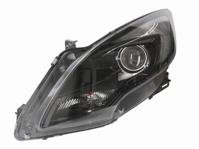 Opel Zafira C 2011-  utángyártott új bal első fényszóró HIR2  fekete keret (motorral) DEPO