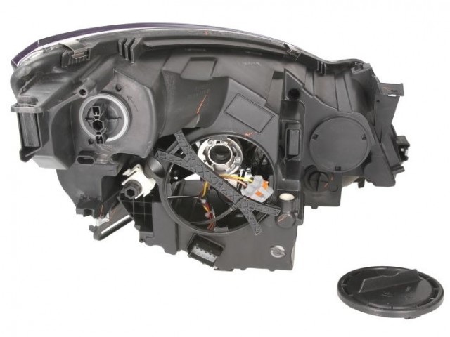 Opel Zafira C 2011-  utángyártott új bal első fényszóró HIR2  fekete keret (motorral) DEPO