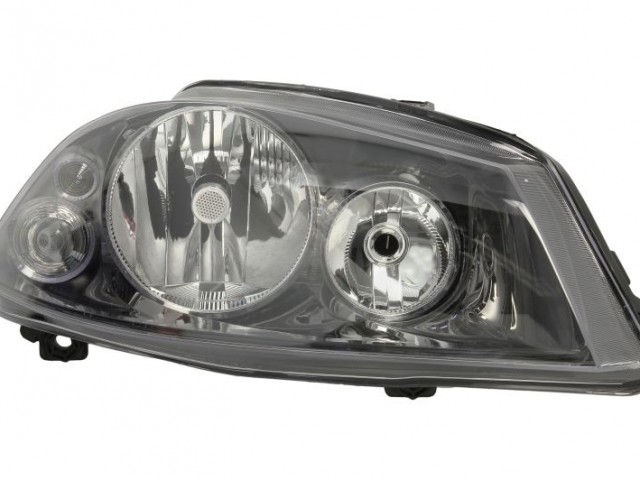 Seat Cordoba, Ibiza 2002-2006 utángyártott új jobb első fényszóró H3/H7 fekete házas -06.2 (motoros) TYC
