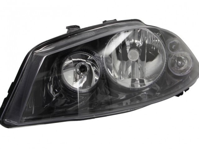 Seat Cordoba, Ibiza 2002-2006 utángyártott új bal első fényszóró H3/H7 fekete házas -06.2 (motoros) TYC