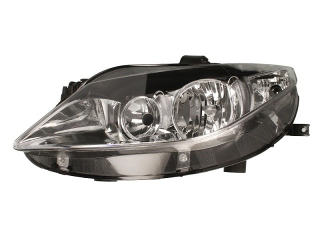 Seat Ibiza 6J 2008-2012 utángyártott új bal első fényszóró 2H7 króm házas (motoros) DEPO