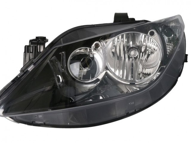 Seat Ibiza 6J 2008-2012 utángyártott új bal első fényszóró 2H7 fekete házas (motoros) TYC