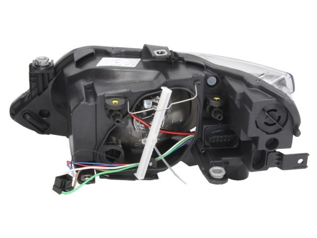 Seat Ibiza 5P 2012-2015 utángyártott új jobb első fényszóró H4  fekete házas (motoros) TYC