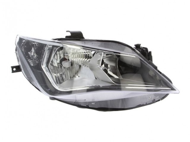 Seat Ibiza 5P 2012-2015 utángyártott új jobb első fényszóró 2H7 króm házas (motoros) DEPO