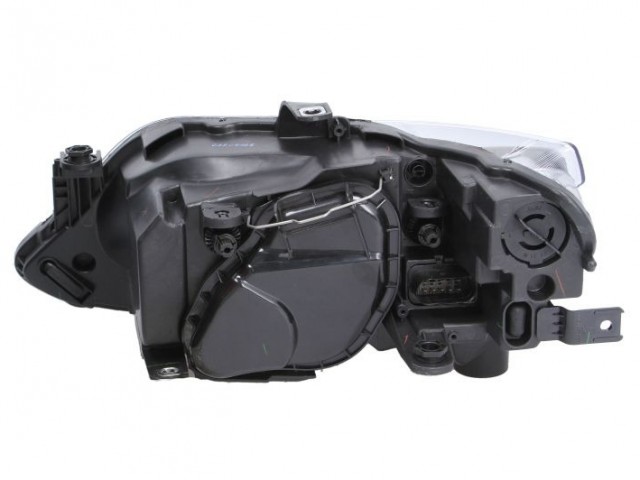 Seat Ibiza 5P 2012-2015 utángyártott új jobb első fényszóró  H4  fekete házas (motoros) DEPO