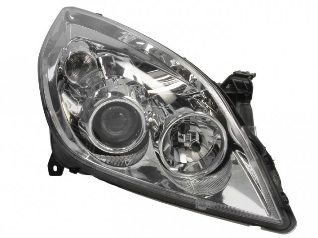 Opel Signum 2005-2007, Vectra C 2005-2008 utángyártott új jobb első fényszóró H1/H7 króm házas (motorral) TYC