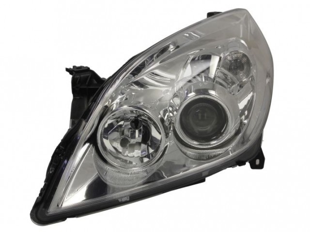 Opel Signum 2005-2007, Vectra C 2005-2008 utángyártott új bal első fényszóró H1/H7 króm házas (motorral) TYC