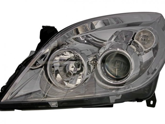 Opel Vectra C 2005-2008 utángyártott új bal első fényszóró  H1/H7 króm házas (motoros) DEPO