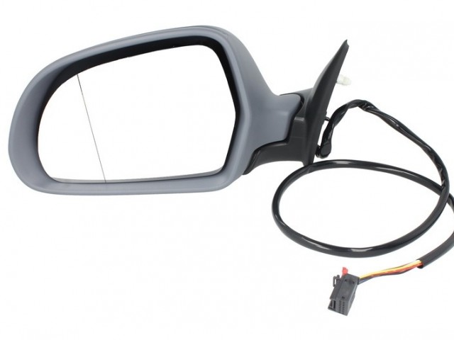 Skoda Octavia II. 2009-2013 utángyártott új bal oldali visszapillantó tükör, fűthető, elektromossan állítható, indexel