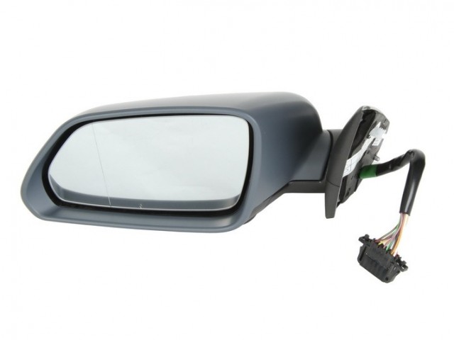 Skoda Octavia II. 2004-2008 utángyártott új bal oldali visszapillantó tükör, fűthető, elektromossan állítható, indexel, kilépő fénnyel