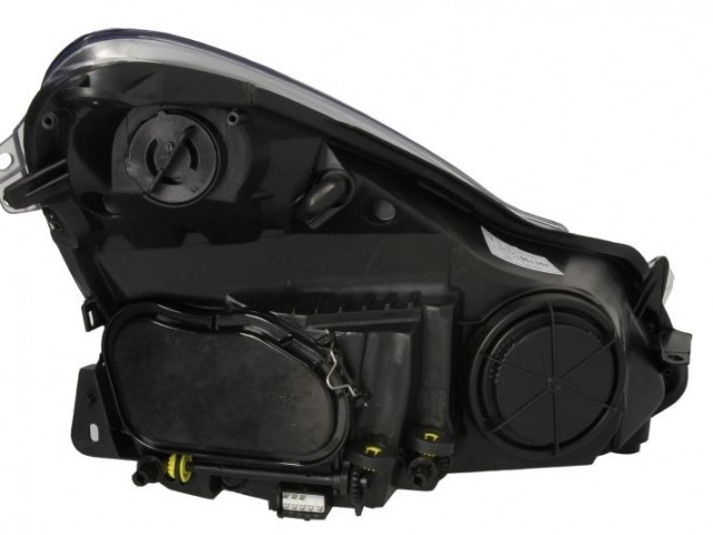 Opel Corsa D 2006-2011 utángyártott új bal első fényszóró H7/H1 króm házas (motorral) TYC