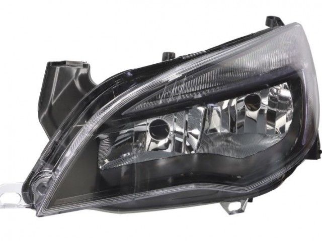 Opel Astra J 2012-2020 utángyártott új bal első fényszóró 2H7 fekete h.  (motorral) TYC