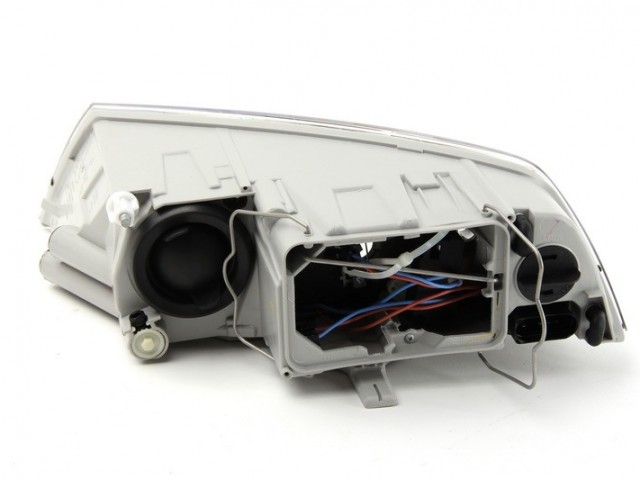 Skoda Octavia II. 2004-2008 utángyártott új jobb első fényszóró H7/H1 króm házas motorral DEPO