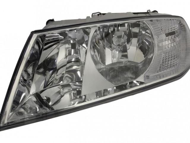 Skoda Octavia II. 2004-2008 utángyártott új bal első fényszóró H7/H1 króm házas motorral TYC