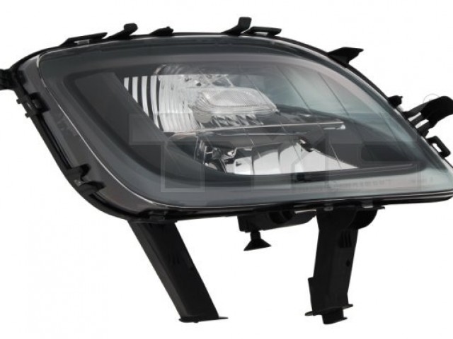 Opel Astra J 2009-2012 utángyártott új jobb első ködlámpa H10 fekete házas, ir.jelzős TYC