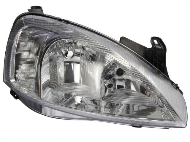 Opel Corsa C 2000-2002 utángyártott új jobb első fényszóró (motoros) VALEO tip. TYC