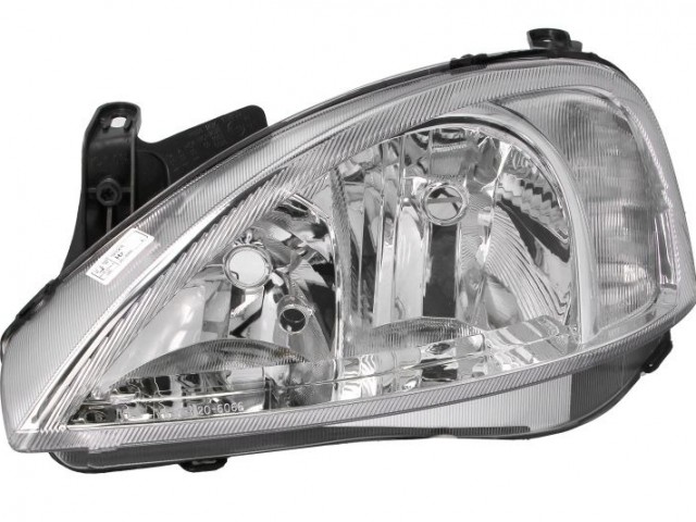 Opel Corsa C 2000-2002 utángyártott új bal első fényszóró (motoros) VALEO tip. TYC