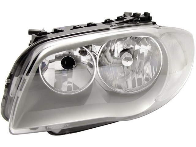 BMW 1 (E87) 2004-2007 utángyártott új bal első fényszóró 2H7 króm házas (motoros) TYC
