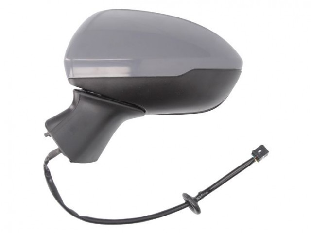 Opel Astra K 2015-2019 utángyártott új bal oldali visszapillantó tükör, fűthető, elektromossan állítható, behajtható, fényezhető 7 vezetékes